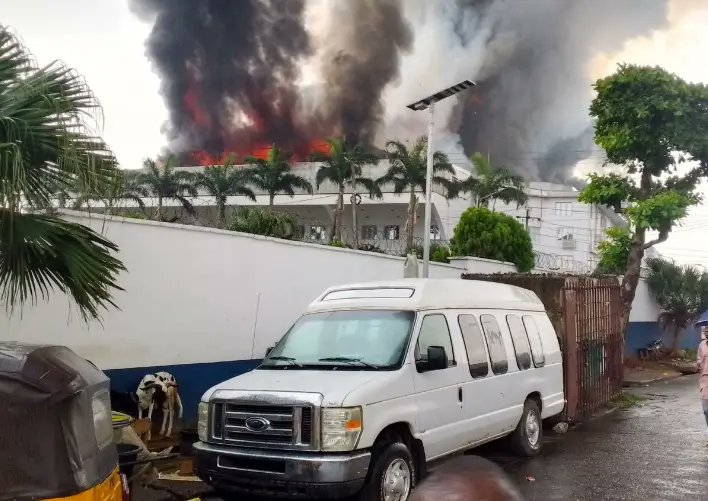 Christ Embassy Headquarters In Lagos Gutted By Fire (Video)